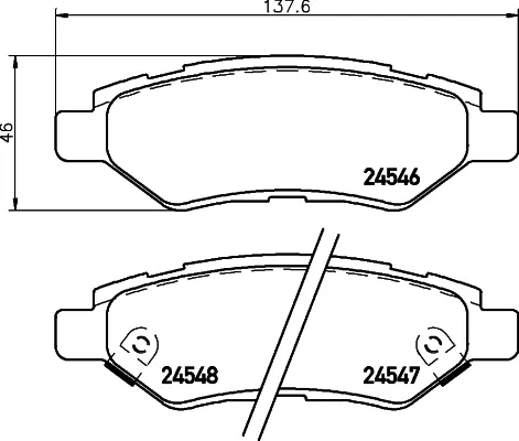 Задні гальмівні колодки P09014 Brembo
