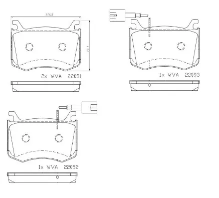 Передні тормозні колодки P23183 Brembo