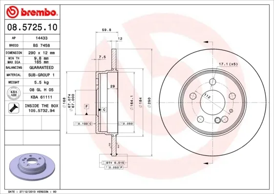 Гальмівні диски 08572510 Brembo
