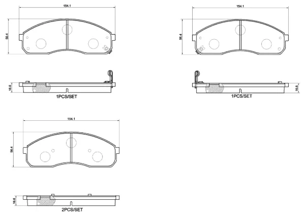 Передні тормозні колодки P30155 Brembo