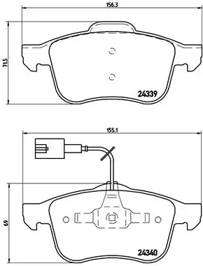Передні тормозні колодки P23103 Brembo