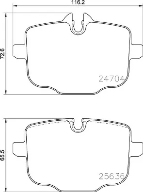 Задні гальмівні колодки P06101 Brembo