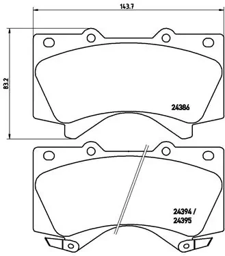 Передні тормозні колодки P83107 Brembo