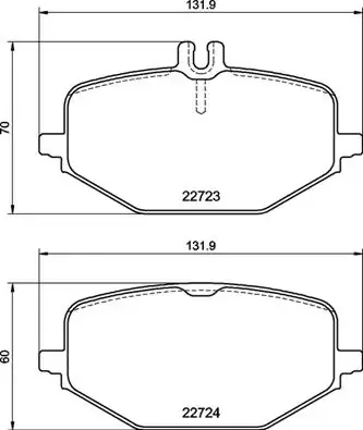 Задні гальмівні колодки P50161 Brembo