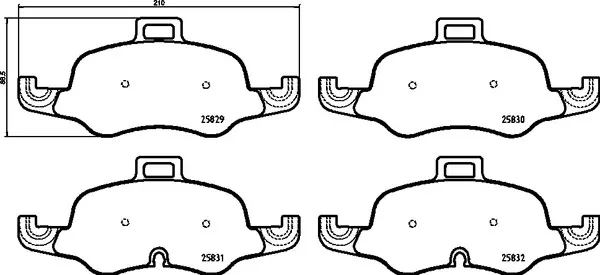 Передні тормозні колодки P85160 Brembo