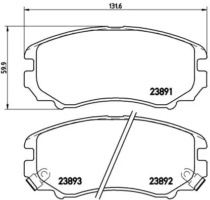 Передні тормозні колодки P30018 Brembo