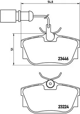 Задні гальмівні колодки P85059 Brembo