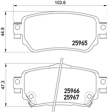 Задні гальмівні колодки P56098 Brembo