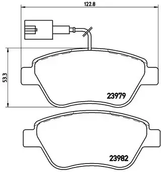 Передні тормозні колодки P23108 Brembo
