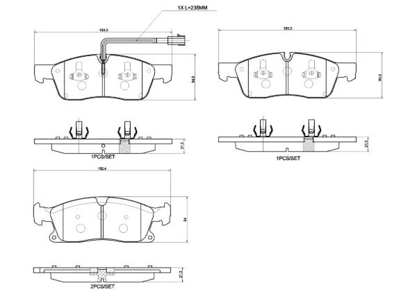 Передні тормозні колодки P48001 Brembo