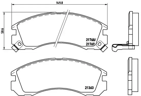 Передні тормозні колодки P54017 Brembo