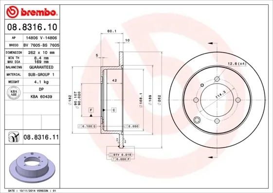 Гальмівні диски 08831610 Brembo