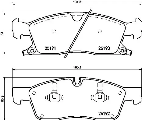 Передні тормозні колодки P37015 Brembo