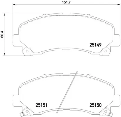 Передні тормозні колодки P34007 Brembo