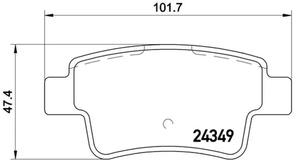 Задні гальмівні колодки P23104 Brembo