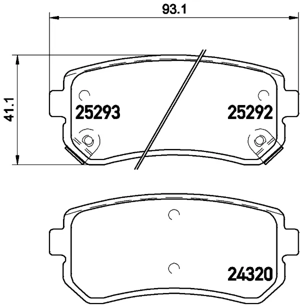 Задні гальмівні колодки P30051 Brembo