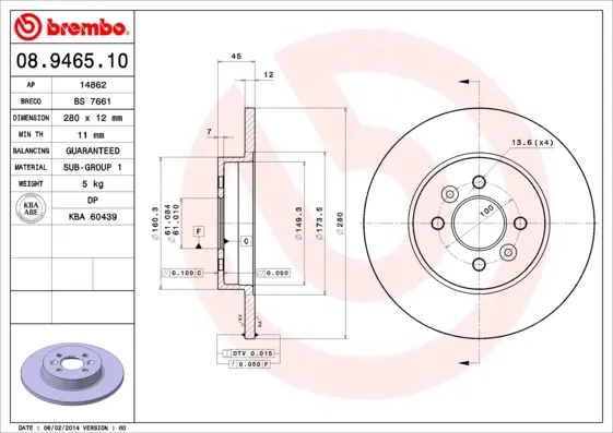 Гальмівні диски 08946510 Brembo