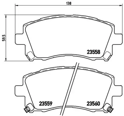 Передні тормозні колодки P78010 Brembo