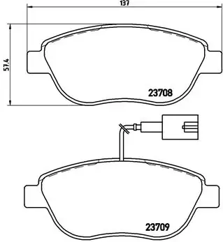 Передні тормозні колодки P23137X Brembo