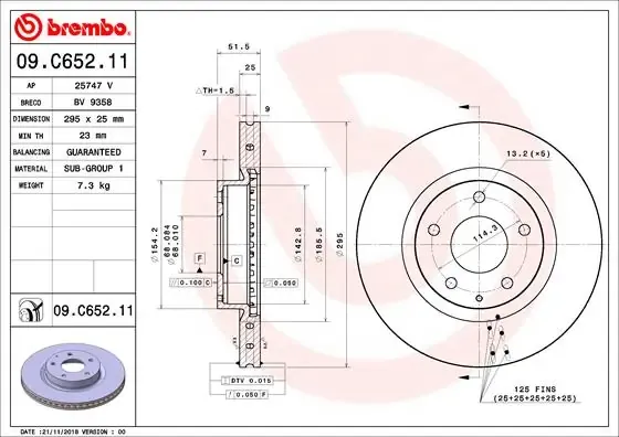 Гальмівні диски передні 09C65211 Brembo