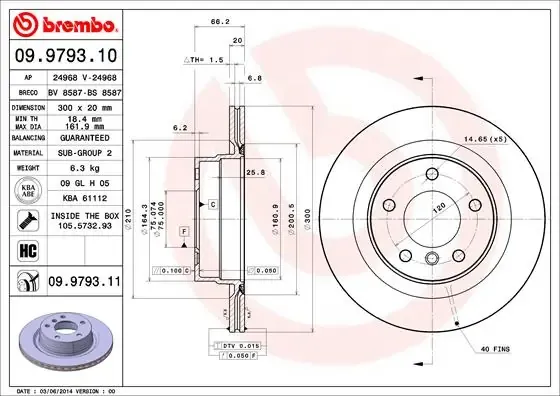 Гальмівні диски 09979311 Brembo