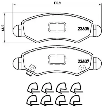 Передні тормозні колодки P79015 Brembo