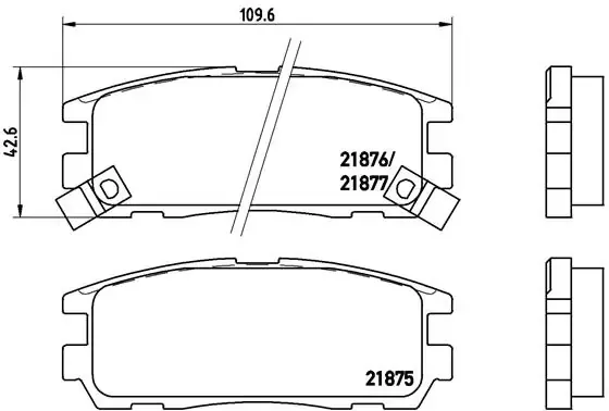Задні гальмівні колодки P59021 Brembo