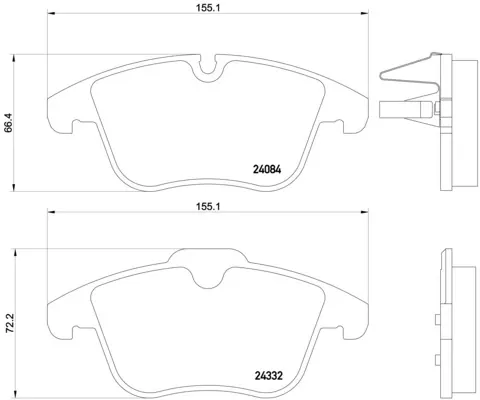 Передні тормозні колодки P61106 Brembo