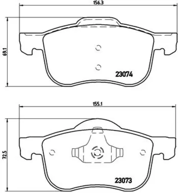 Передні тормозні колодки P86016 Brembo
