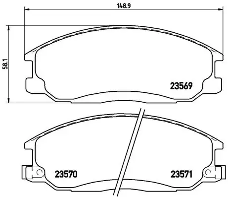 Передні тормозні колодки P30013 Brembo