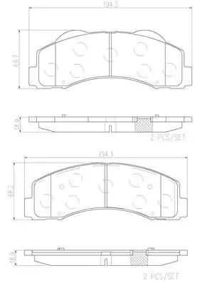 Передні тормозні колодки P24166N Brembo