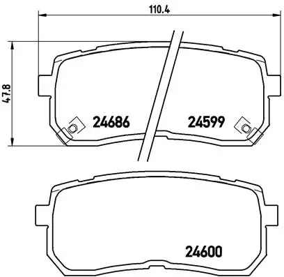 Задні гальмівні колодки P30035 Brembo