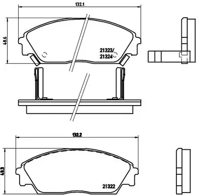 Передні тормозні колодки P28016 Brembo