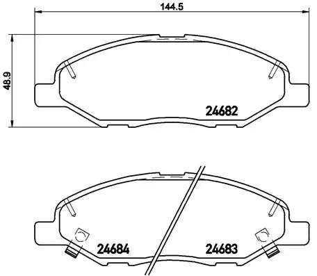 Передні тормозні колодки P56088 Brembo
