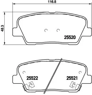 Задні гальмівні колодки P30063 Brembo