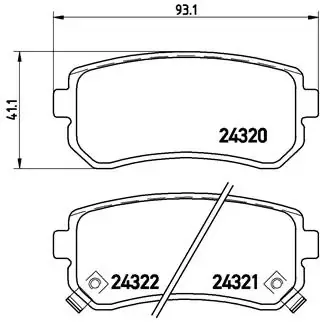 Задні гальмівні колодки P30025 Brembo