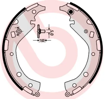 Колодки гальмові задні, барабанні S83549 Brembo
