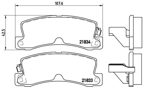 Задні гальмівні колодки P83015 Brembo