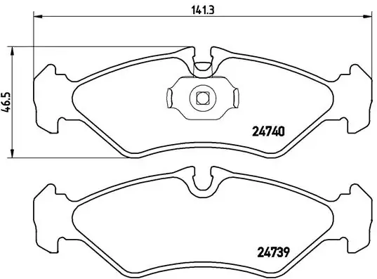 Задні гальмівні колодки P50081 Brembo