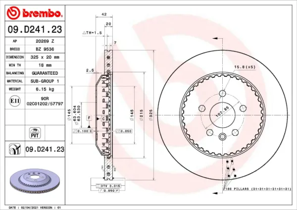 Гальмівні диски 09D24123 Brembo