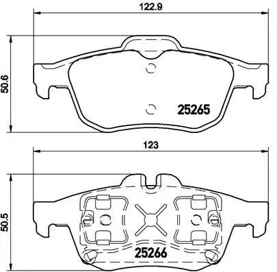Задні гальмівні колодки P68057 Brembo