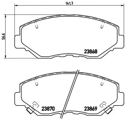 Передні тормозні колодки P28035 Brembo