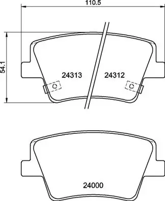 Задні гальмівні колодки P30117 Brembo