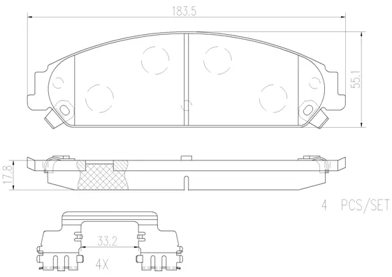 Передні тормозні колодки P11017N Brembo