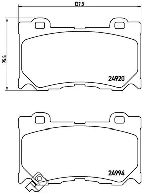 Передні тормозні колодки P56084 Brembo