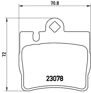 Задні гальмівні колодки P50042 Brembo
