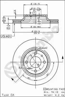 Гальмівні диски передні 09530710 Brembo