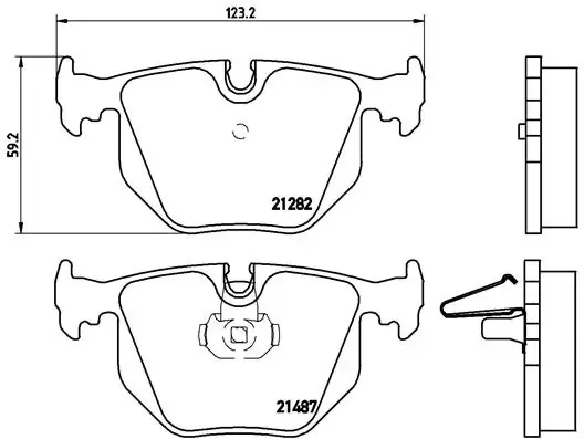 Задні гальмівні колодки P06020 Brembo