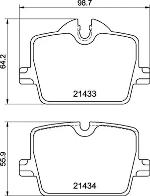 Задні гальмівні колодки P06114 Brembo