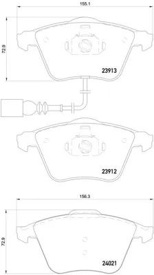 Передні тормозні колодки P85129 Brembo